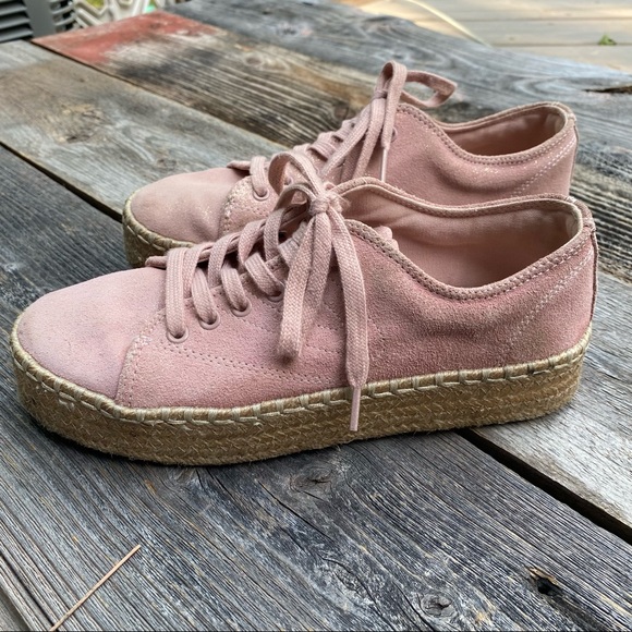 Tretorn Eve2 Pink Suede Espadrille Sneakers - Picture 3 of 10